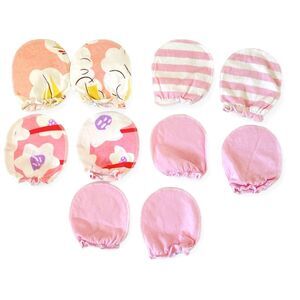 Baby Mittens No-Scratch Mitts 0-6 Months, 5 Pairs Newborn Infant Girls Baby Gift